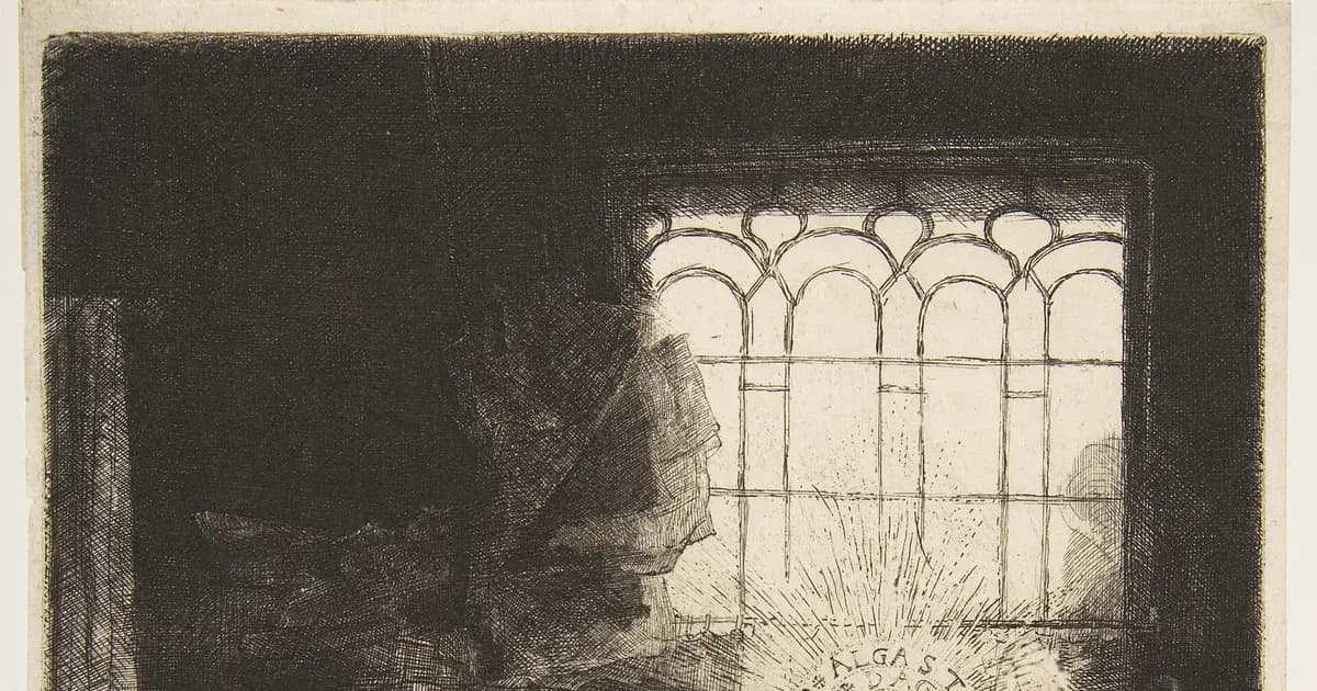 Tranh khắc cổ minh họa cho bài: A Scholar in His Study ('Faust').