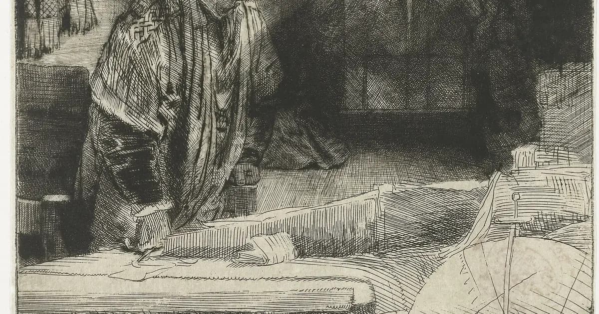 An antique engraving illustrating this article: A Scholar in his Study.